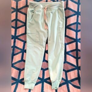 Figs Zamora Joggers size Small Petite SP Aqua Blue